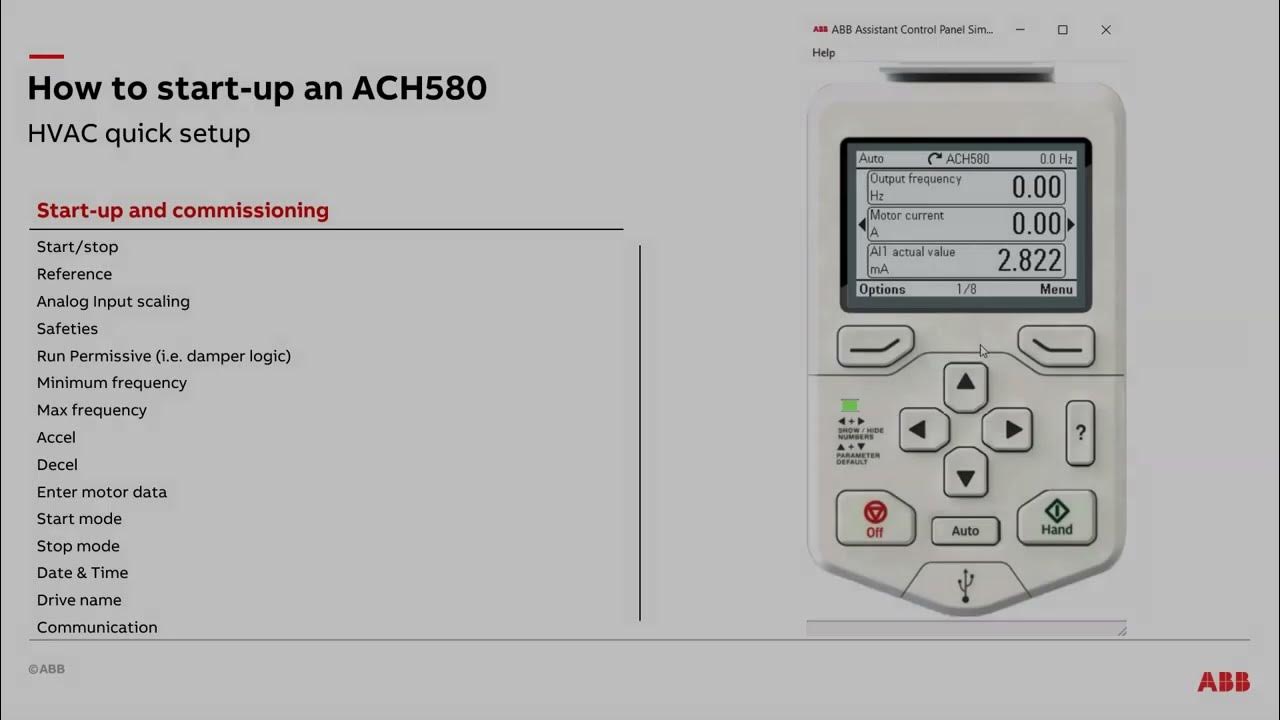 HVAC Quick Setup ACH580 YouTube