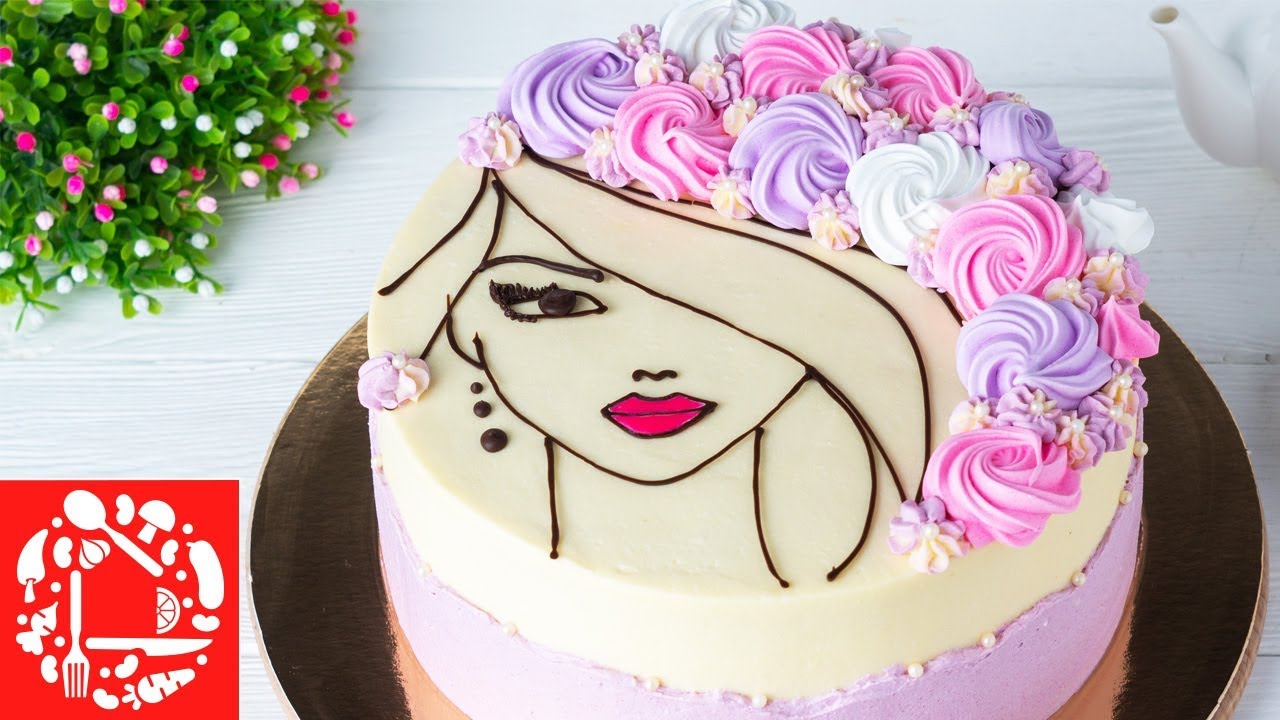 Как украсить торт девушке