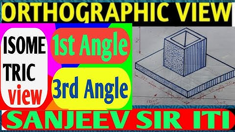 How To Draw Isometric view in Orthographic view in 3rd and 1st Angle Projection #sanjeevsiriti#