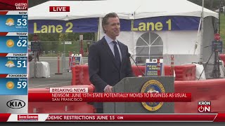 Full Gov. Newsom press conference about June 15 reopening