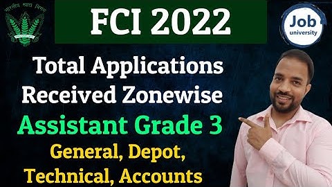 FCI Category 3 Zonewise Total Applications Received 🔥 😠 Tough Competition #FCI #FCI_2022
