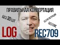 Как правильно конвертировать логарифмическое видео (S-Log, F-Log, C-Log и другие) в Rec709.