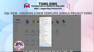 SQL VIEW - CREATNG A VIEW TEMPLATE (SINGLE PROJECT CODE)