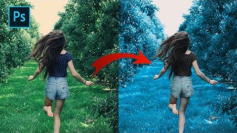 Cyan Blue Leaf Color Grading Effect | Photoshop Tutorial