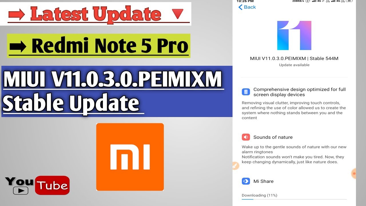 Redmi Note 5 Pro | MIUI V11 0 3 0 PEIMIXM | Stable Update - YouTube
