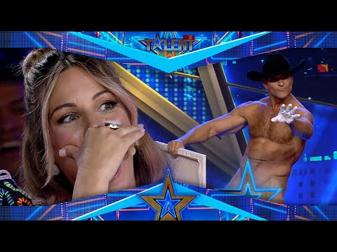 Brent Ray SE DESNUDA y PINTA la cara de RISTO MEJIDE | Audiciones 1 | Got Talent España 2022