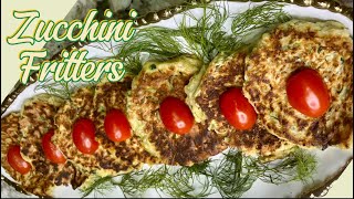 Zucchini Fritters / Zucchini Latkes / Zucchini Pancakes recipe. ​⁠​⁠@Natellaskitchen7777