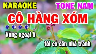 Karaoke Cô Hàng Xóm Tone Nam ( Am ) Nhạc Sống Hay Nhất | Kho Nhạc Karaoke