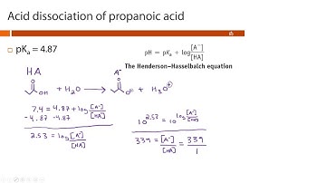 Determining the acid and conjugate base concentrations using the Henderson-Hasselbalch equation
