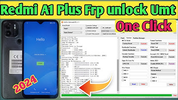 Redmi a1 plus frp unlock umt google account bypass one click