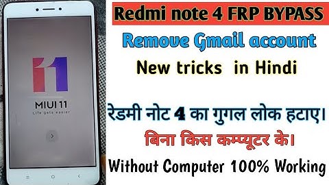 Redmi Note 4 Frp bypass New tricks  2025