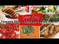 Cozy Cold Weather Dinner | Easy Tomato Soup + Chicken Pesto Panini Recipe