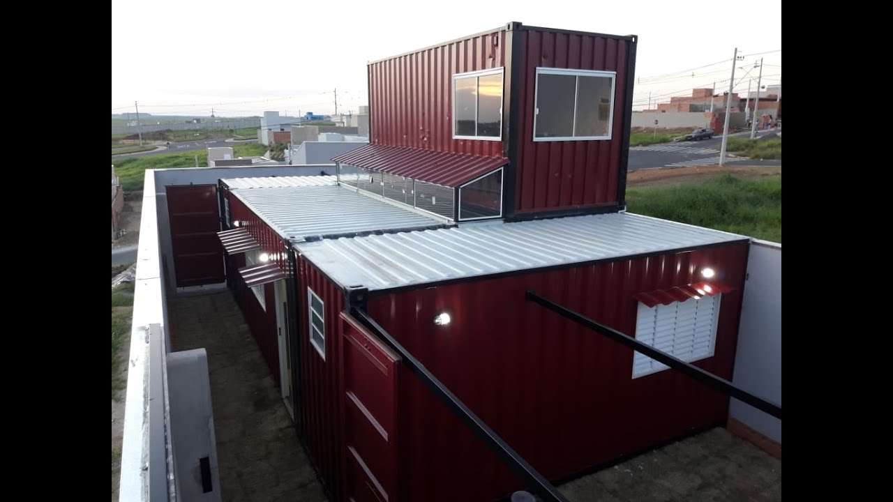 Casa container 80m2 - Execução Azul Containers - YouTube