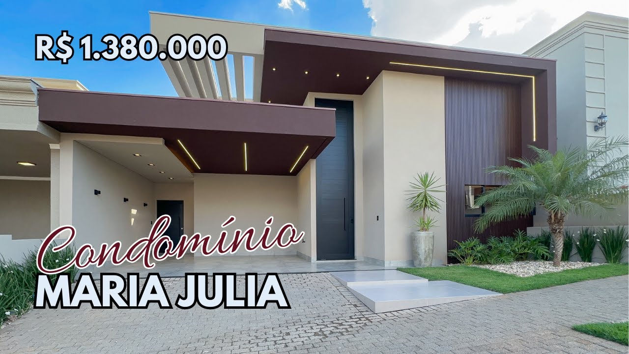 R$ 1.380.000 CASA NOVA COM 3 SUÍTES, ESCRITÓRIO NO CONDOMINIO MARIA JULIA, RIO PRETO