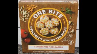 One Bite: 3 Cheese Mini Pizza Bagels Review
