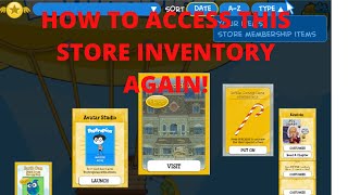How To Access The Original Poptropica Store Inventory