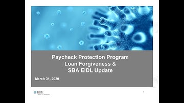 Payroll Protection Program, Loan Forgiveness, and SBA EIDL Changes   What You Need to Know