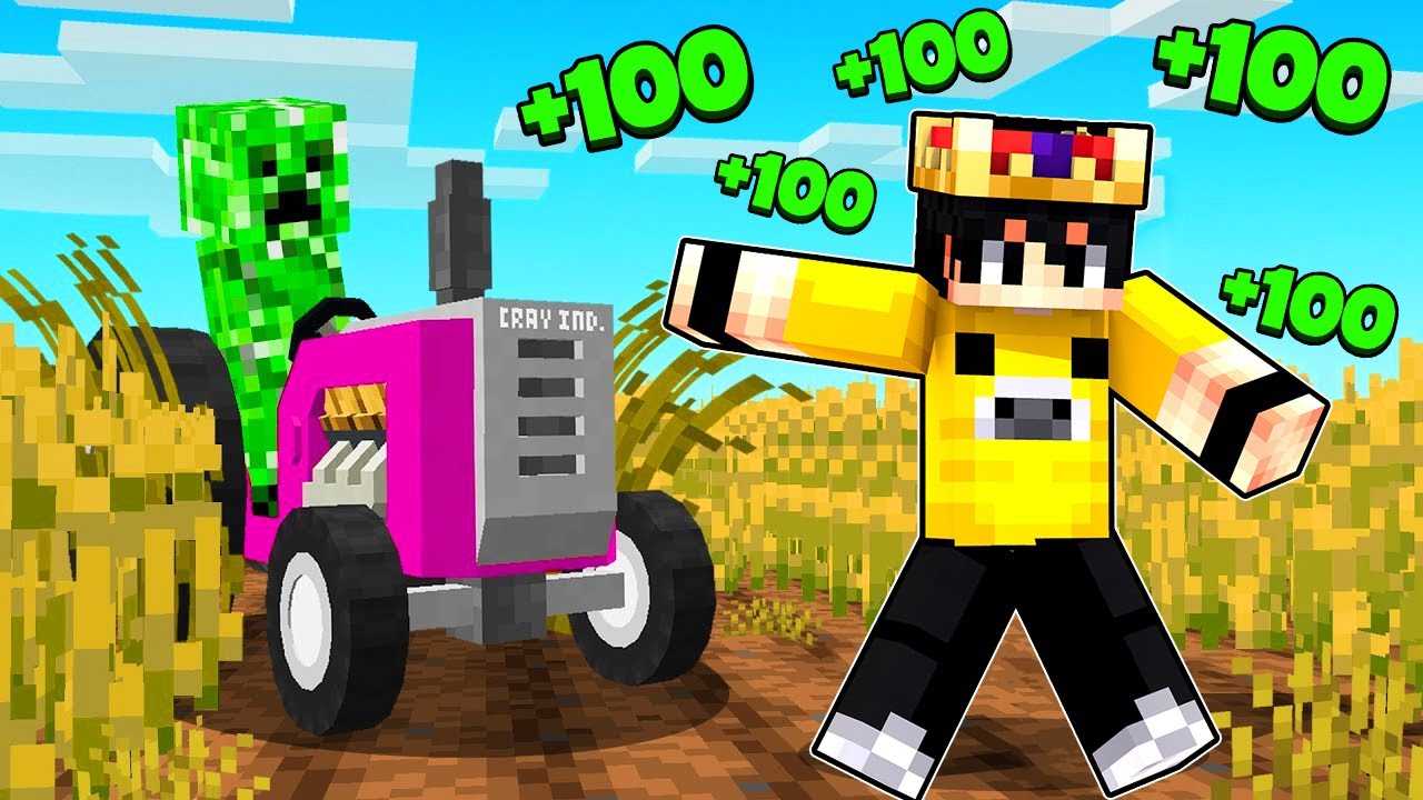 ÇİM BİÇEREK MİLYONER OLDUM! - Minecraft