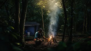 Berkemah di Tengah Hutan Banyak Suara Aneh dalam shelter Mencari Makanan yang Tersedia di Hutan-EPS2