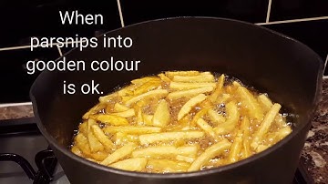 How can you cut parsnips into barton, and to fry crisp?