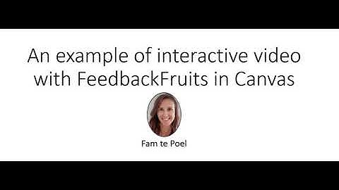 Example of interactive video with Feedback Fruits in Canvas