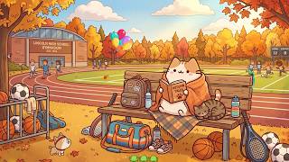 Mochi’s Autumn Back To School Day 🍁 Cozy School Vibes Afternoon 🏀Lofi Beats for Study, Relax & Focus screenshot 4