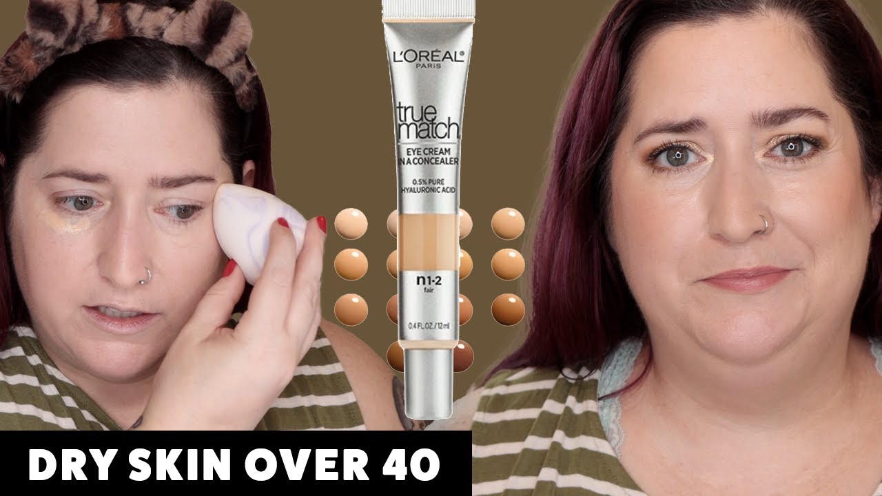 L'OREAL TRUE MATCH EYE CREAM IN CONCEALER | Dry Skin Review & Wear Test - YouTube