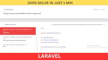 [FIXED]  Error: " Trying to access array offset on value of type null" ||  PHP || LARAVEL #laravel