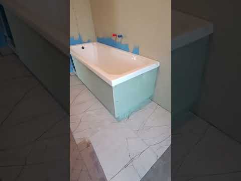 Экран для ванны " парящий" с подсветкой в будущем. - YouTube