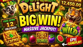 🎉 JUNGLE DELIGHT GAMEPLAY | EPIC WIN SESSION! #slot #games 