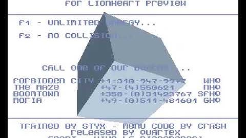 Adept SE   Lionheart Preview HYPERSPIN AMIGA INTRO CRACKTRO DEMO COMMODORE NOT MINE VIDEOS