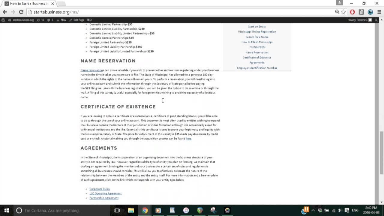 How to Start a Business in Mississippi MS Secretary of State YouTube