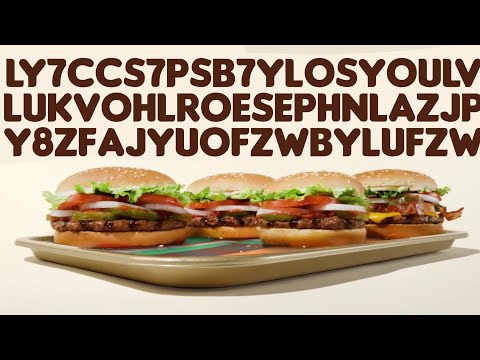 Burger King Whopper Commercial but he has a seizure