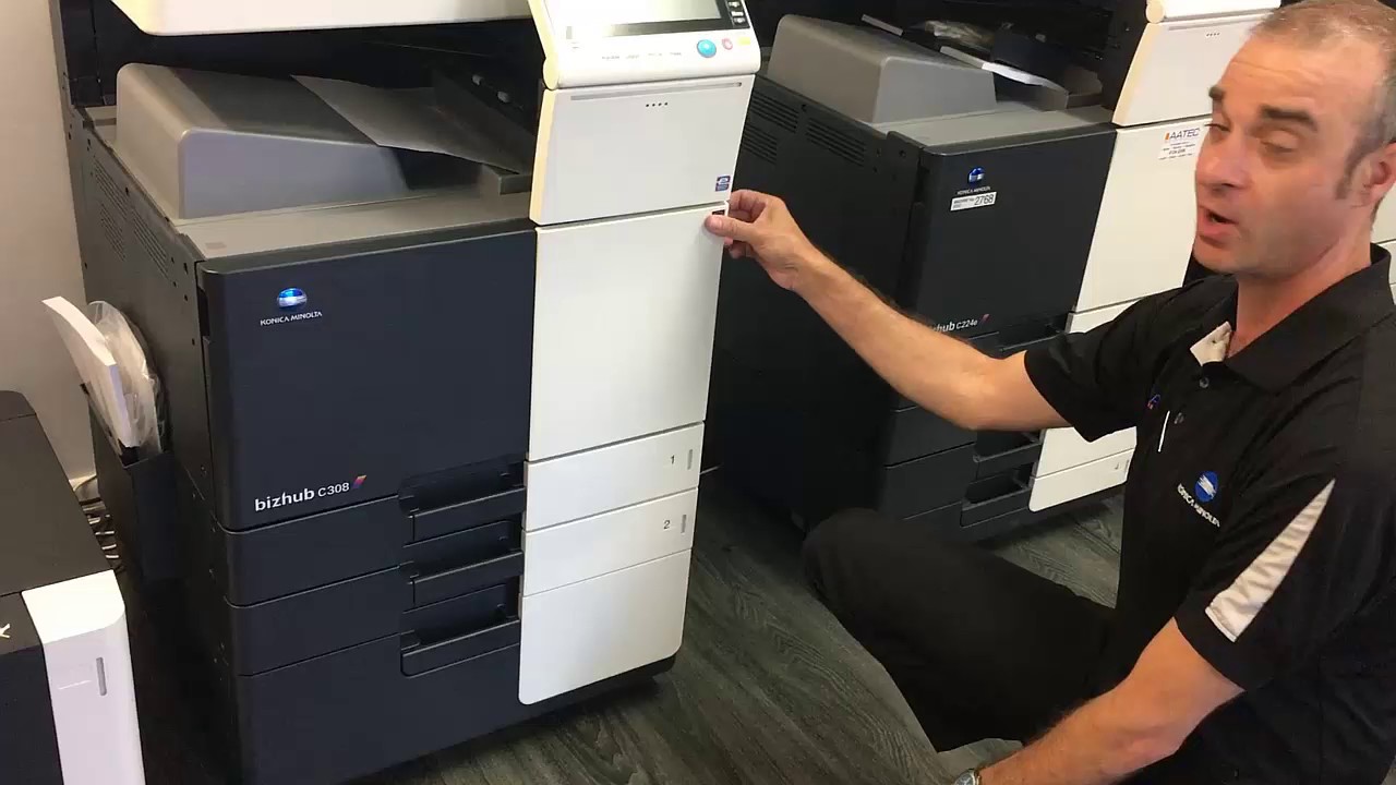 How to print on Thick Paper, Konica Minolta bizhub 