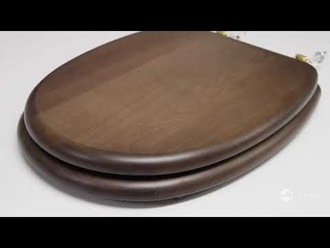 Бронзовий ретро унітаз з дерев'яним сидінням Simas Arcade AR831+AR822+D21+AR009, видео 6