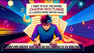 I TRIED to play the entire Chopin Nocturne op.9 no.3 on a ENTRY-LEVEL digital piano screenshot 1