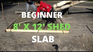 I Wouldn't Dry Pour A Concrete Slab Like This | This Way Is Better - DIY 8' X 12' Slab