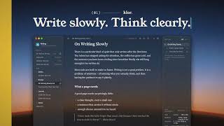 klar. | Minimalist Markdown Writing App for macOS