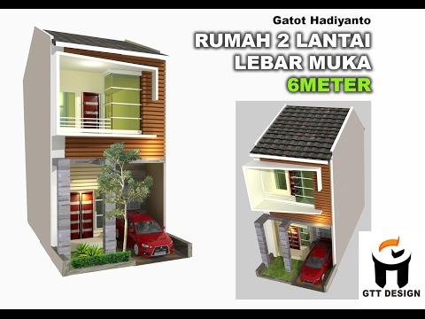 94+ [ Desain Rumah Dengan Lebar Tanah 6 Meter ] - Denah 