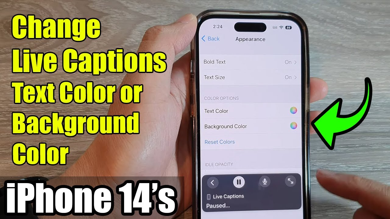 IPhone 14 s 14 Pro Max How To Change Live Captions Text Color