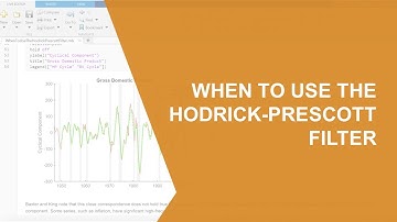 When to Use the Hodrick-Prescott Filter