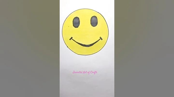 How to draw a smile emoji 🙂~Smile emoji drawing step by step #smiledrawing #emojidrawing #shorts