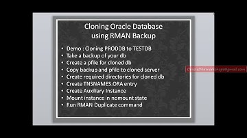 Simplified DBA 027- 01-Cloning Oracle Database using RMAN Backup and Duplicate command
