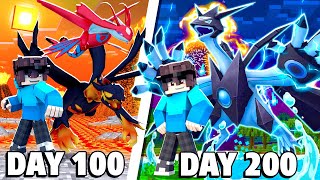 Tóm tắt 200 Ngày Minecraft Pixelmon Master Fusion Sinh Tồn Siêu Khó !!