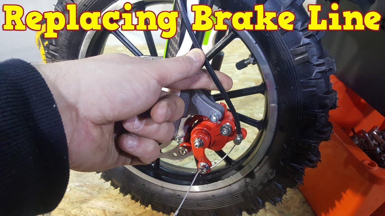 Replacing Brake Line in Mini Cross Dirt Bike Pocket Bike