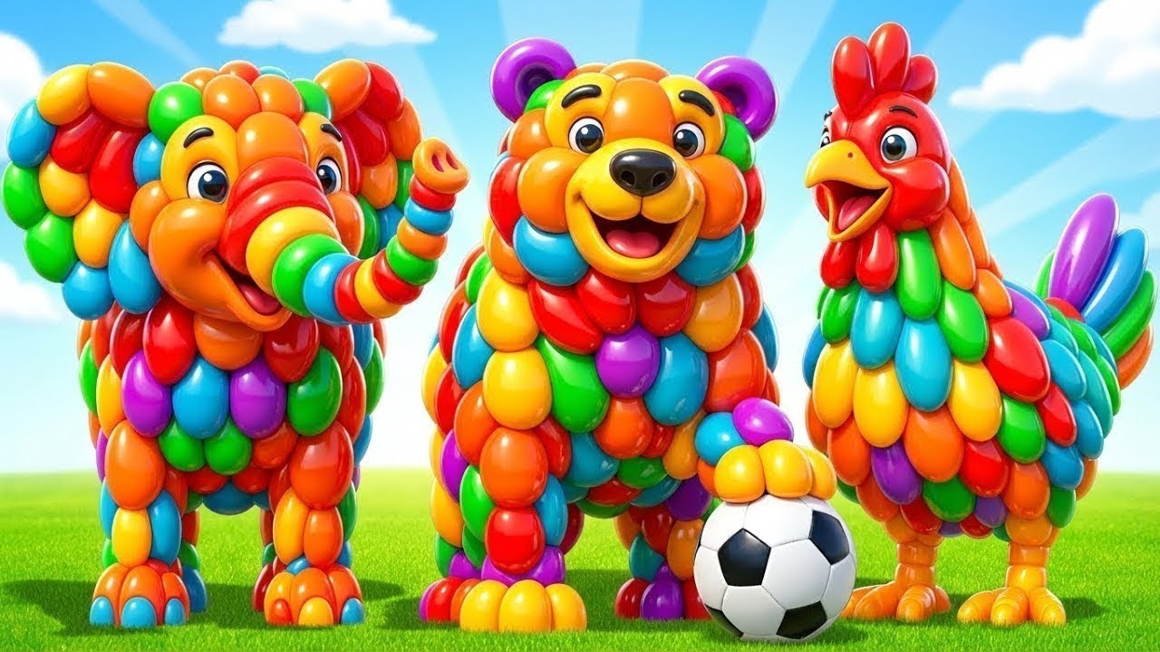 Long Slide Game with Cow Elephant Gorilla Hippopotamus Tiger 3d Animal Game Funny 3d Animals