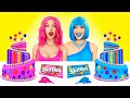 Pink VS Blue Cake Decorating Challenge | Best One Colored Dessert Decorating Ideas by RATATA YUMMY