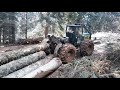 Skidder Tree Farmer C5 pulls a big logs!