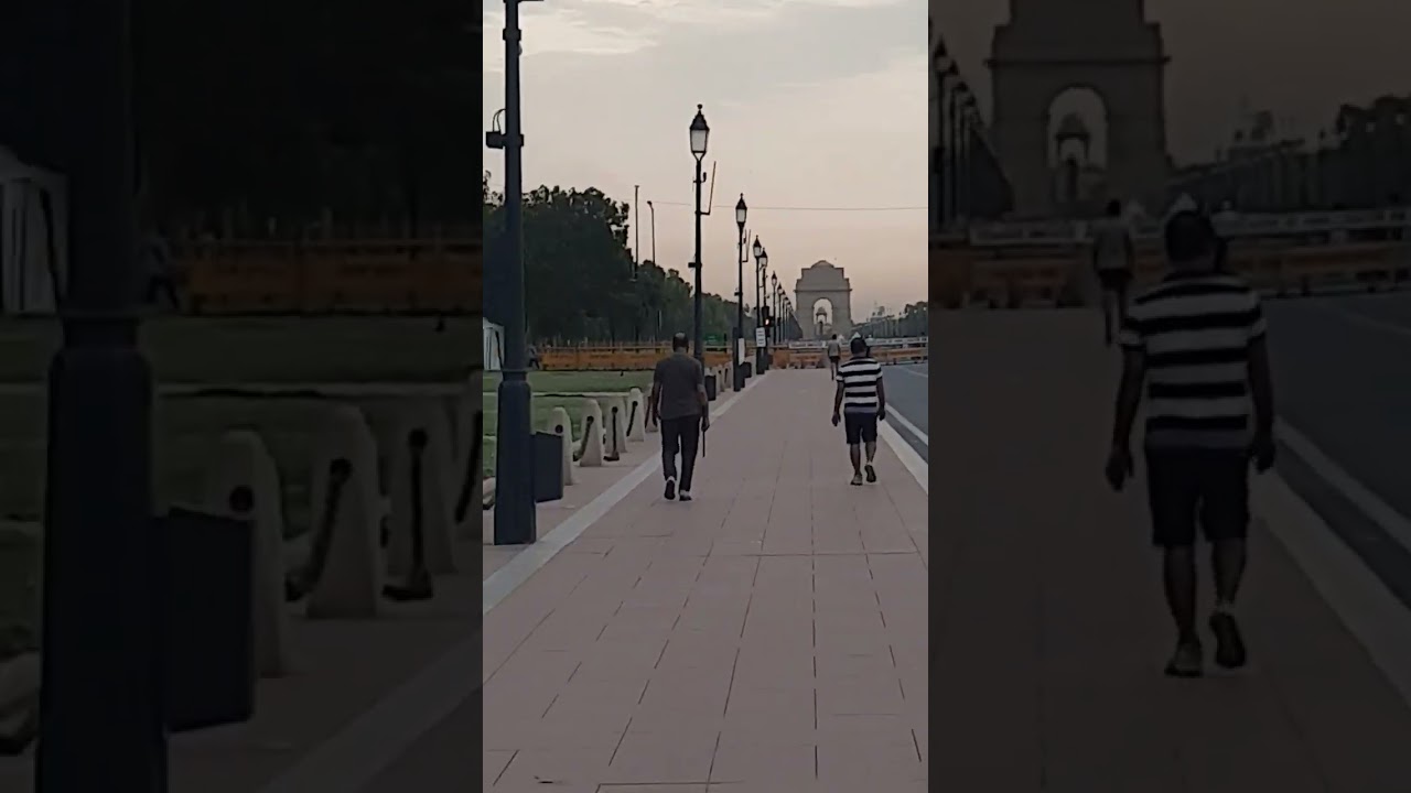 morning walk at India gate delhi