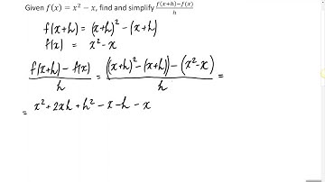 FInding the Difference Quotient